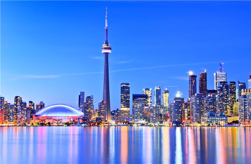 Toronto siluett Ontarios Kanadas